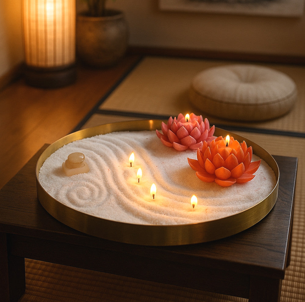 Lotus Flower Zen Sand Wax Garden