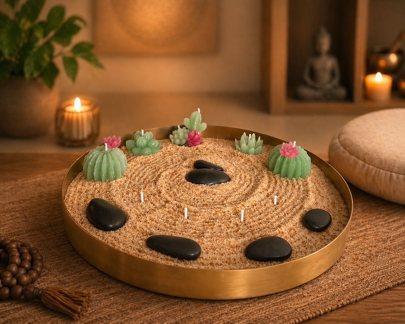 Succulent Zen Sand Wax Garden