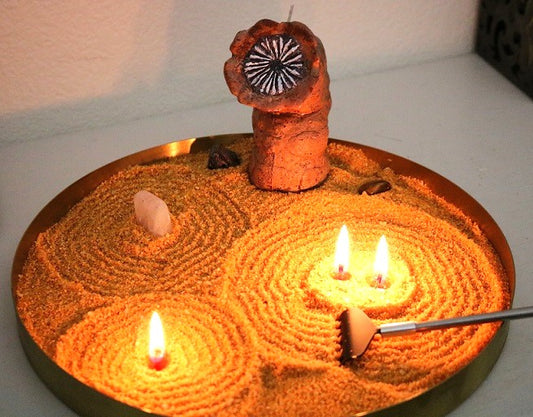 Zensunni Fire Garden With Wax Sand and Dune Sandworm Candle