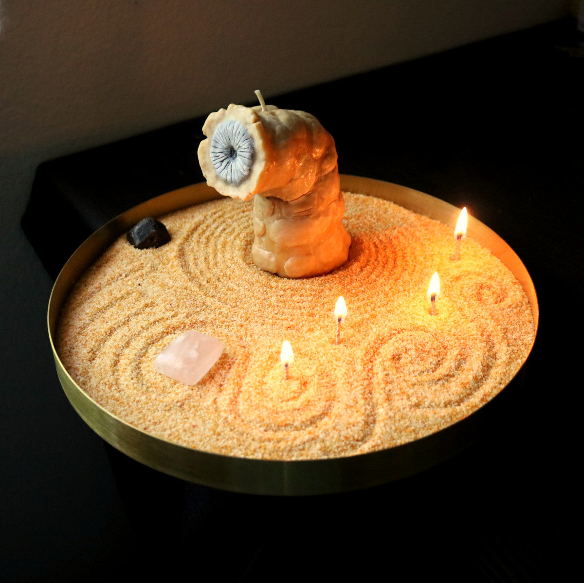 Zensunni Fire Garden With Wax Sand and Dune Sandworm Candle