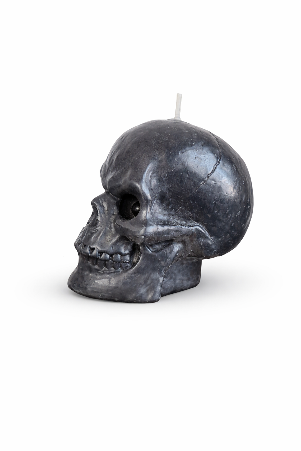 Midnight Ritual Dark Gray Skull Candle