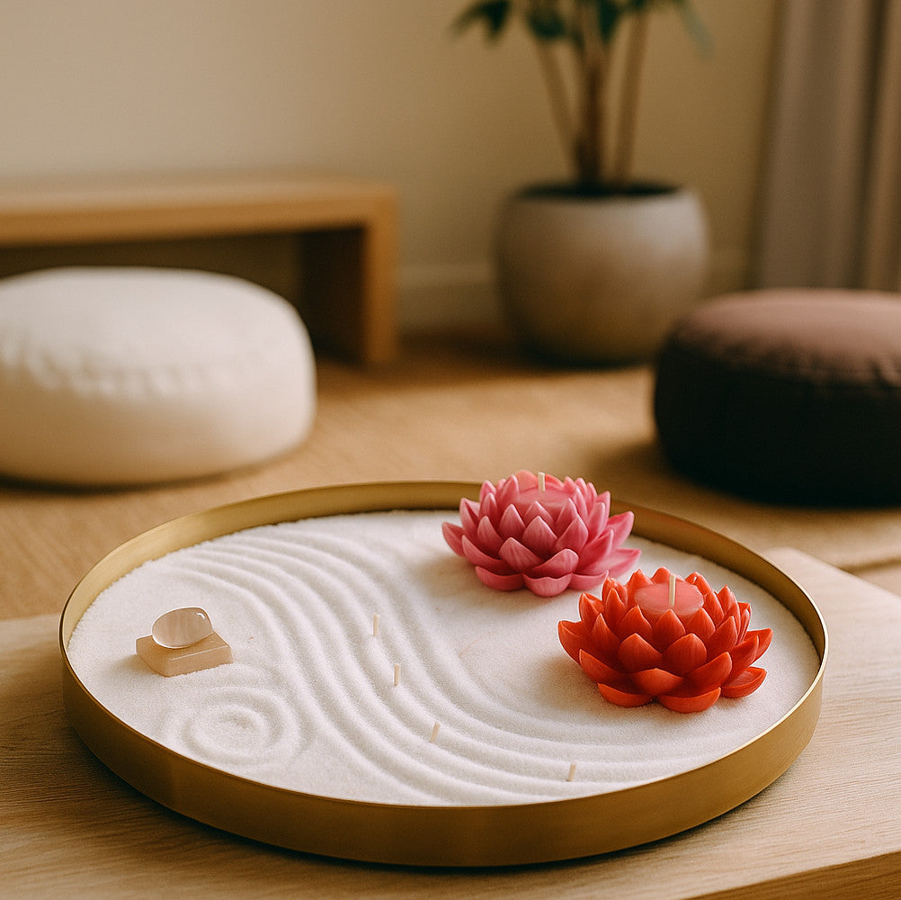 Lotus Flower Zen Sand Wax Garden