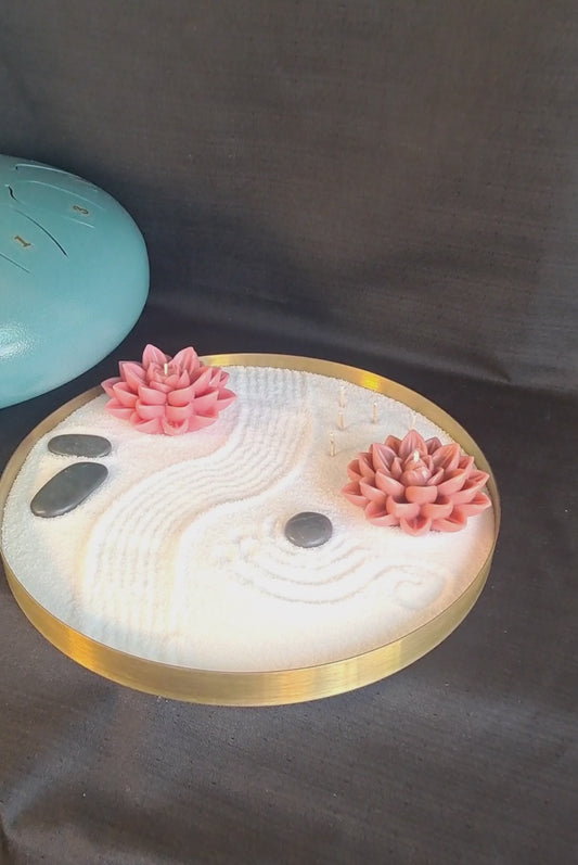 Lotus Flower Zen Sand Wax Garden